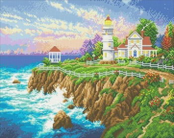 Craft Buddy Crystal Art, Victorian Light, Thomas Kinkade Kit, Bild, 40 x 50 cm