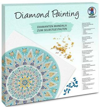 Ursus Ludwig Bähr Erwachsenen Bastelsets Diamanten Mandala, hellblau/taupe/weiß (Set 5)