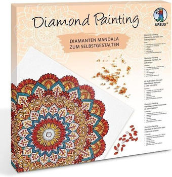 Ursus Ludwig Bähr Erwachsenen Bastelsets Diamanten Mandala, rot/orange/petrol (Set 6)