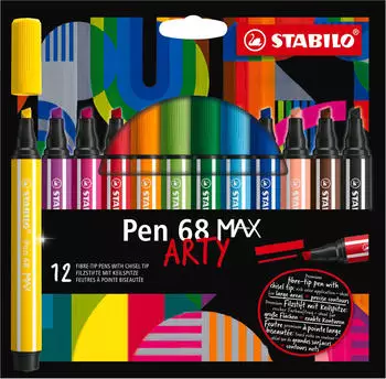 STABILO Pen 68 Max Keilspitze Etui Arty VE=12 Stifte