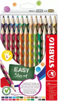 STABILO Buntstift Ergonomisch f&uuml;r Linksh&auml;nder, EASYcolors, 24er Set