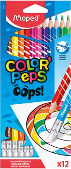 Maped Buntstifte Color Peps Oops, 832812, Radierbar, farbig sortiert, 12 St&uuml;ck