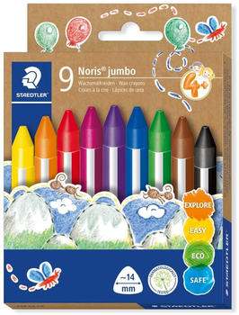 Staedtler Wachsmalstifte Noris jumbo 228 f&uuml;r Kleinkinder, 9 St&uuml;ck