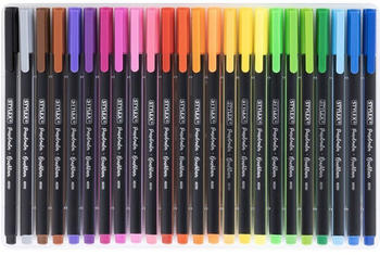 Stylex Brush-Pen Pinselmaler, 32835, farbig sortiert, Pinselspitze flexibel, 24 St&uuml;ck