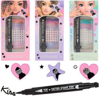 Depesche Topmodel Tattoostift mit Glitzersteinen Beauty And Me sortiert