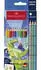 Faber-Castell Buntstifte Colour Grip Dino 18+6, farbig sortiert, inkl. Sticker, 24 Stück