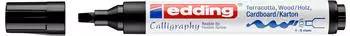 edding Filzstifte 1455, Calligraphy Marker, Strichbreite 1 - 5mm, schwarz