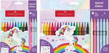 Faber-Castell Filzstifte 18+6 Einhorn, 554221, inkl. Sticker, 24 St&uuml;ck