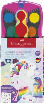Faber-Castell Connector Farbkasten 12 Farben Einhorn Edition