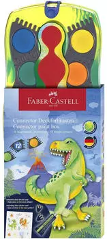 Faber-Castell Connector Farbkasten 12 Farben Dino Edition