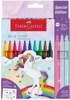 Faber-Castell Filzstifte Einhorn inkl. Sticker, 13 Stück (554213)
