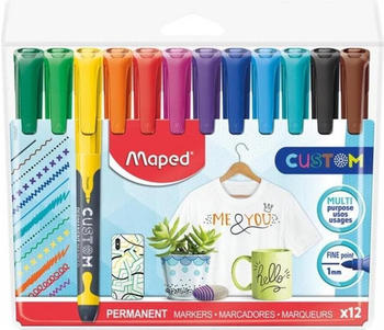 Maped Filzstifte Kreativmarker Custom 12 Stück im Etui (734547)