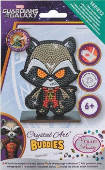 Craft Buddy Crystal Art Kid, Buddies, Rocket Marvel Guardians of the Galaxy, Serie 2, Funkelndes-Bastelset