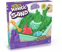 Spin Master Kinetic Sand Schachtel mit kinetischem Sand und einer Unterlage in Gr&uuml;n