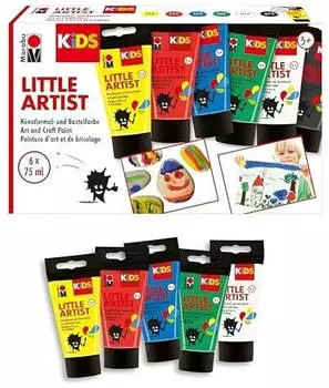 Marabu Bastelfarbe Kids Little Artist farbig sortiert 6 Farben je 75ml