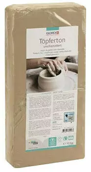 Glorex Töpferton unschamottiert weiß 10 kg