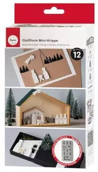 Rayher Gie&szlig;form Mini-Krippe 14,5 x 26 x 1 cm (36164000)