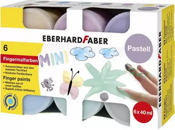 Eberhard Faber Fingerfarbe EFA Color Pastell 6 Farben je 40 ml Eberhard Faber Fingerfarbe EFA Color Pastell 6 Farben je 40 ml