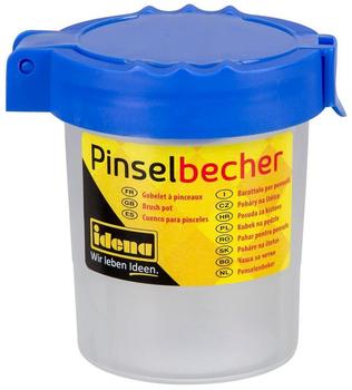 Idena Wasserbecher Pinselbecher Deckel mit Rillen zur Pinselablage blau (623031)