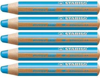 STABILO woody 3 in 1 Multistift cyanblau 5er Pack