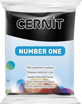 Cernit Numer One Polymer-Ton 56g schwarz