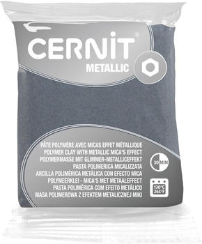 Cernit Metallic Polymer-Ton 56g silber