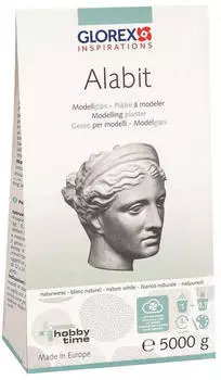 Glorex Alabit Modelliergips 5000g naturwei&szlig;