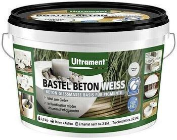 Ultrament Beton-Gie&szlig;masse Bastel Beton Wei&szlig; 3,5kg