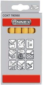 Connex Signierkreide 12 St&uuml;ck gelb eckig gespitzt 12 cm lang (COXT780560)