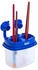 Idena Wasserbecher mit 2 Tanks und Sicherheitsverschluss blau (60049)
