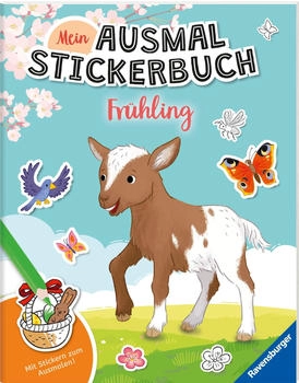 Ravensburger Activity Mein Ausmalstickerbuch Frühling (48953)