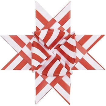 Rico Design Fröbelsterne, rot/weiß, 60 Streifen , 120 g/m²