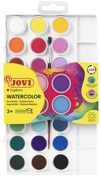 Jovi Wasserfarbkasten 1 Pinsel 24 Farben (77-800/24)