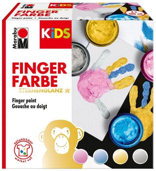 Marabu Fingerfarbe Kids Sternenglanz 4 Farben je 100 ml