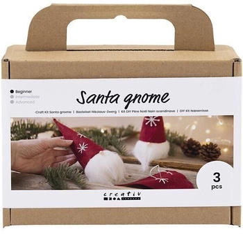 Creativ Company DIY Sets Filz & Fleece Kreativ Set Nikolaus-Zwerg, Skandinavischer Weihnachtszwerg