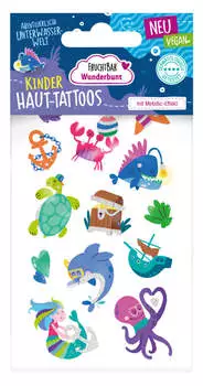 Fruchtbar Wunderbunt Kinder Haut-Tattoos Abenteuerliche Unterwasserwelt, 16 St&uuml;ck, 1 Bogen