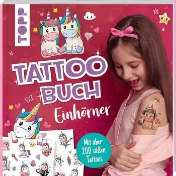 Topp Tattoo Buch Einh&ouml;rner mit &uuml;ber 200 s&uuml;&szlig;en Tattoos, 10 B&ouml;gen