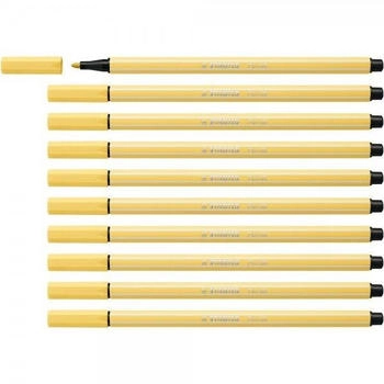 STABILO Pen 68 Fasermaler hellgelb 10er Pack