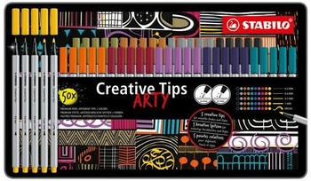 STABILO Malset ARTY Creative Tips URBAN, Fineliner, Brush-Pens und Filzstifte, 50-teilig STABILO Malset ARTY Creative Tips URBAN, Fineliner, Brush-Pens und Filzstifte, 50-teilig