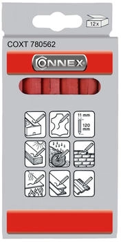 Connex Signierkreide 12 St&uuml;ck rot eckig gespitzt 12 cm lang (COXT780562)