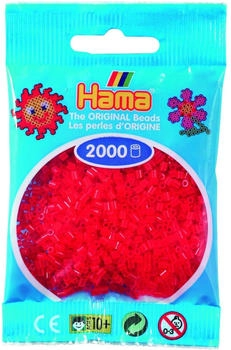Hama Mini-Perlen 2000 Stück - transparent/rot