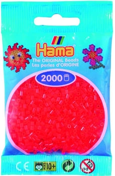 Hama Perlen 2000 Stück - neon-rot