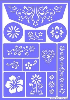 OZ International Grim Tout Schablone Blumen (GT41599)