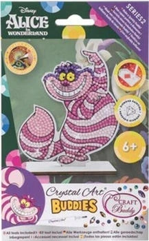 Craft Buddy Crystal Art Buddies, Disney Alice im Wonderland, Series 2, Grinsekatze, Figur 11 cm, Kristallkunst-Bastelset