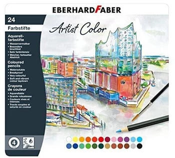 Eberhard Faber Aquarellstifte Artist Color, 516025, sortiert, im Metalletui, 24 St&uuml;ck