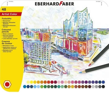 Eberhard Faber Buntstifte Artist Color, 516148, farbig sortiert, im Metalletui, 48 Stück