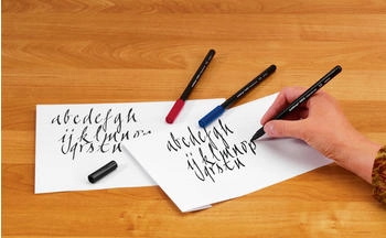 edding Filzstifte 1255, Calligraphy Pen 2.0, Strichbreite 2mm, dunkelbraun