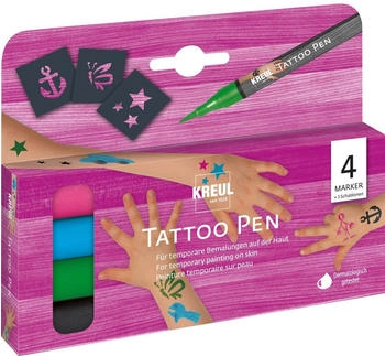C. Kreul Tattoostift Tattoo Pen Set, sortiert, 62171, Pinselspitze, 4 St&uuml;ck