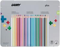 LAMY Dreikant-Buntstifte plus, 24er Metalletui ergonomische Dreieckform, matte