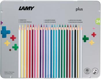 Lamy Buntstifte 1222010, plus Modell 530, farbig sortiert im Metalletui, dick, 24 Stück